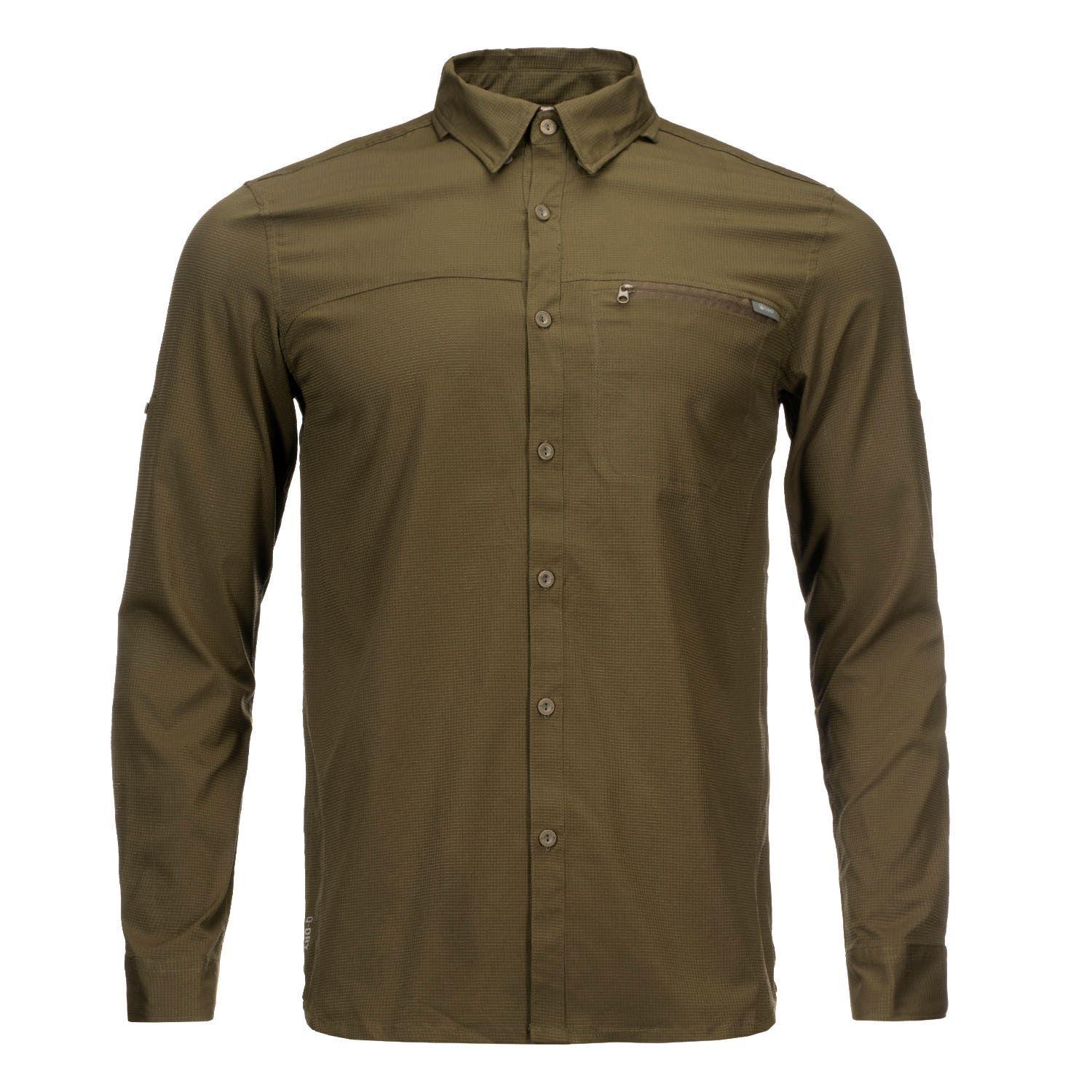 Camisa Hombre Rosselot Long Sleeve Q-Dry Shirt Oliva Oscuro Lippi-0
