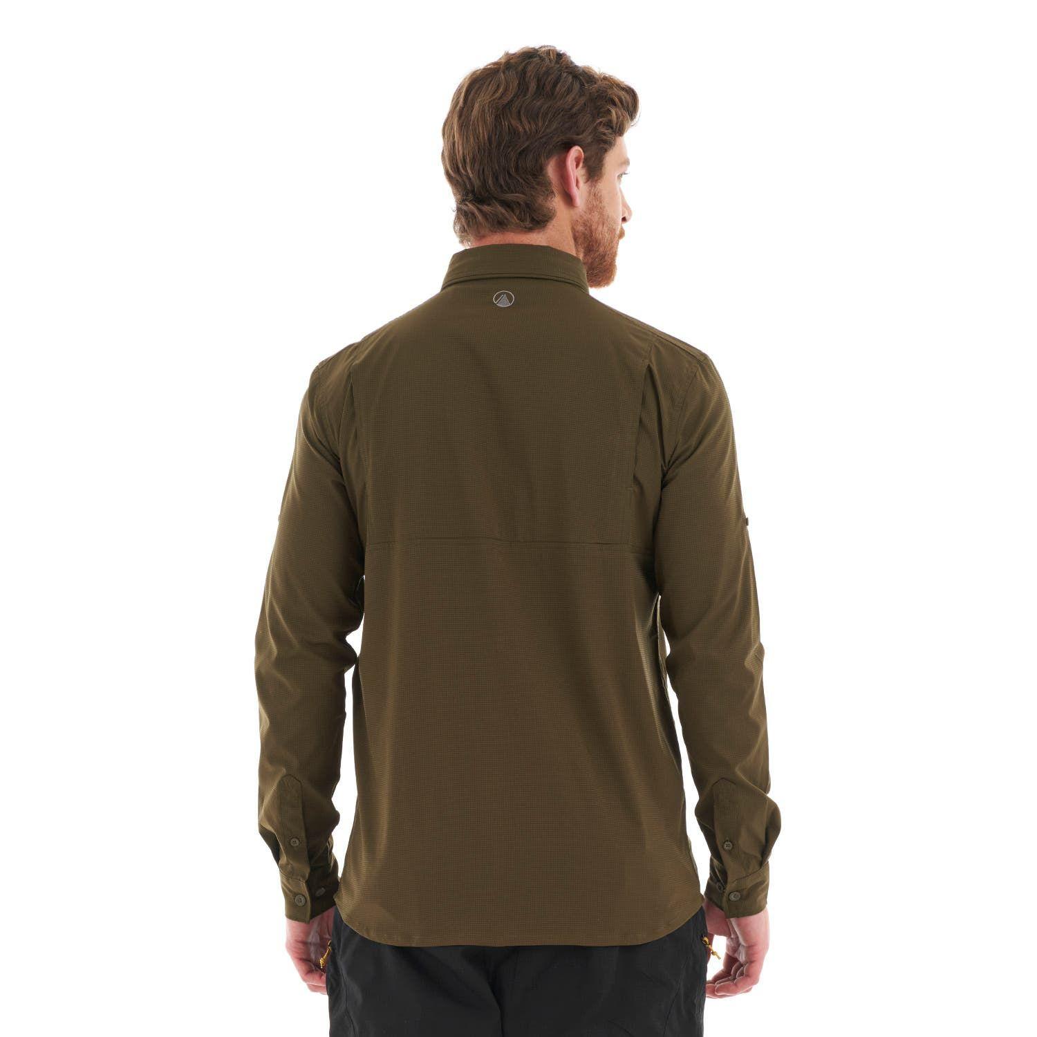 Camisa Hombre Rosselot Long Sleeve Q-Dry Shirt Oliva Oscuro Lippi-5