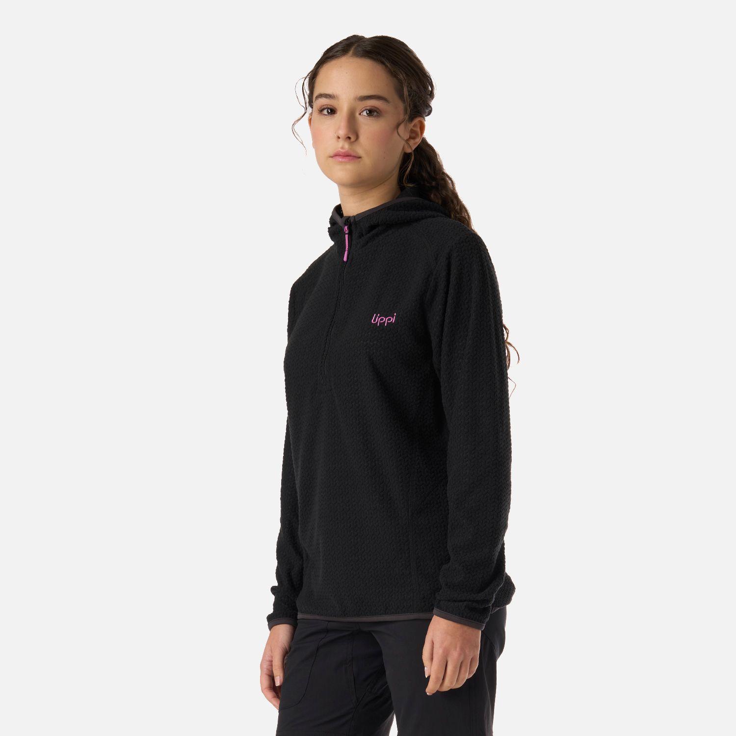 Polerón Teen Girl Mild Nano-F 1/4 Zip Hoody Negro Lippi V26-1