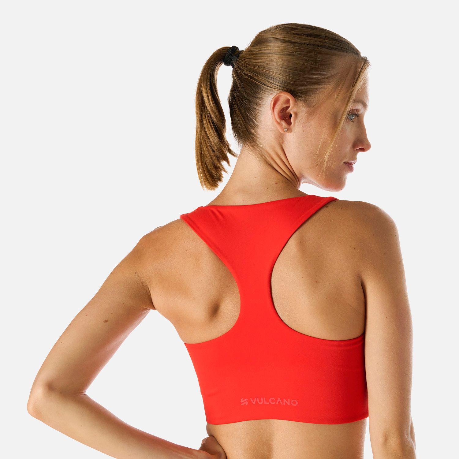 Peto Mujer Built To Move Light Support Rojo Vulcano-5