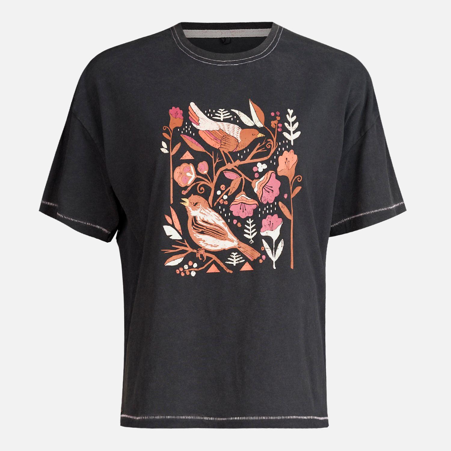 Polera Mujer Gorrión Negro Haka Honu-0