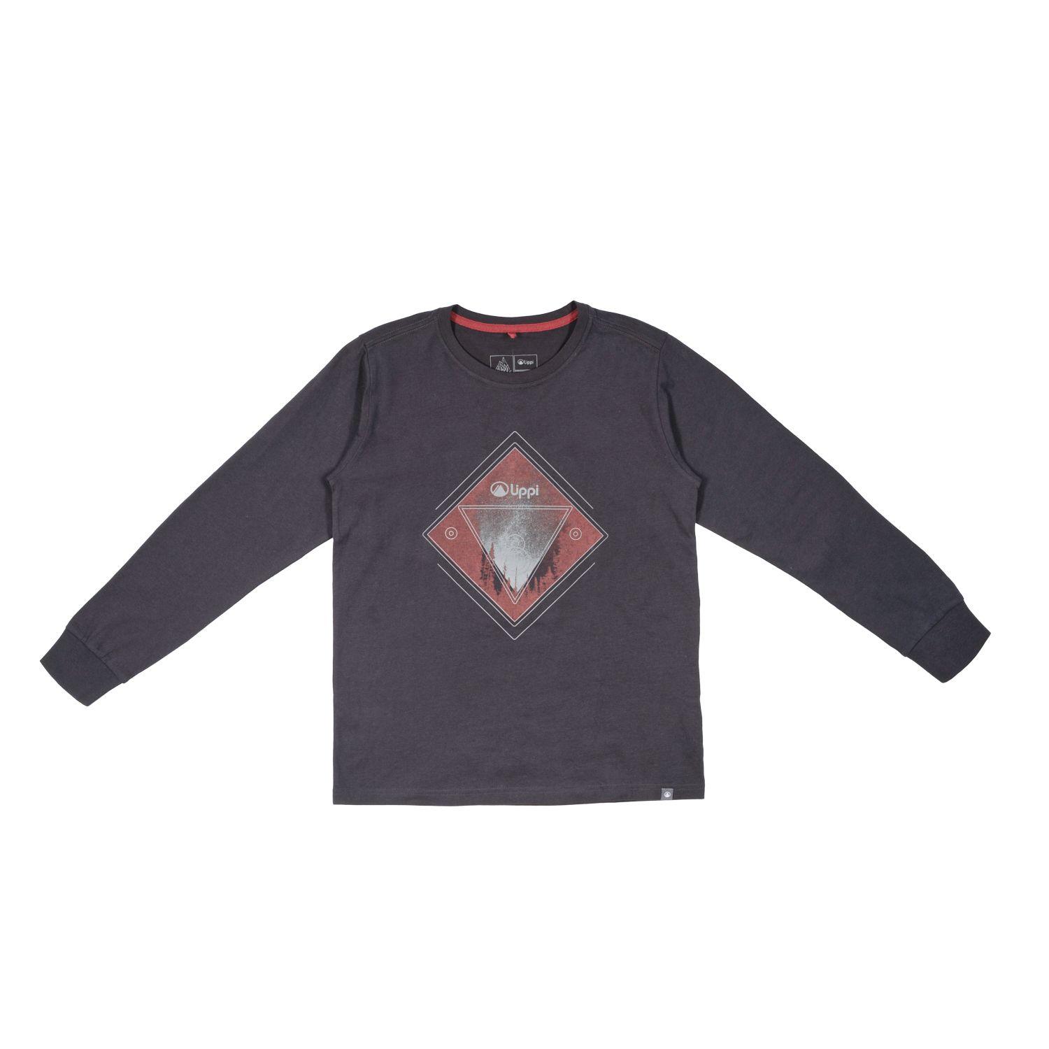 Polera Teen Boy Night Sky Long Sleeve Cotton T-Shirt Grafito Lippi-0