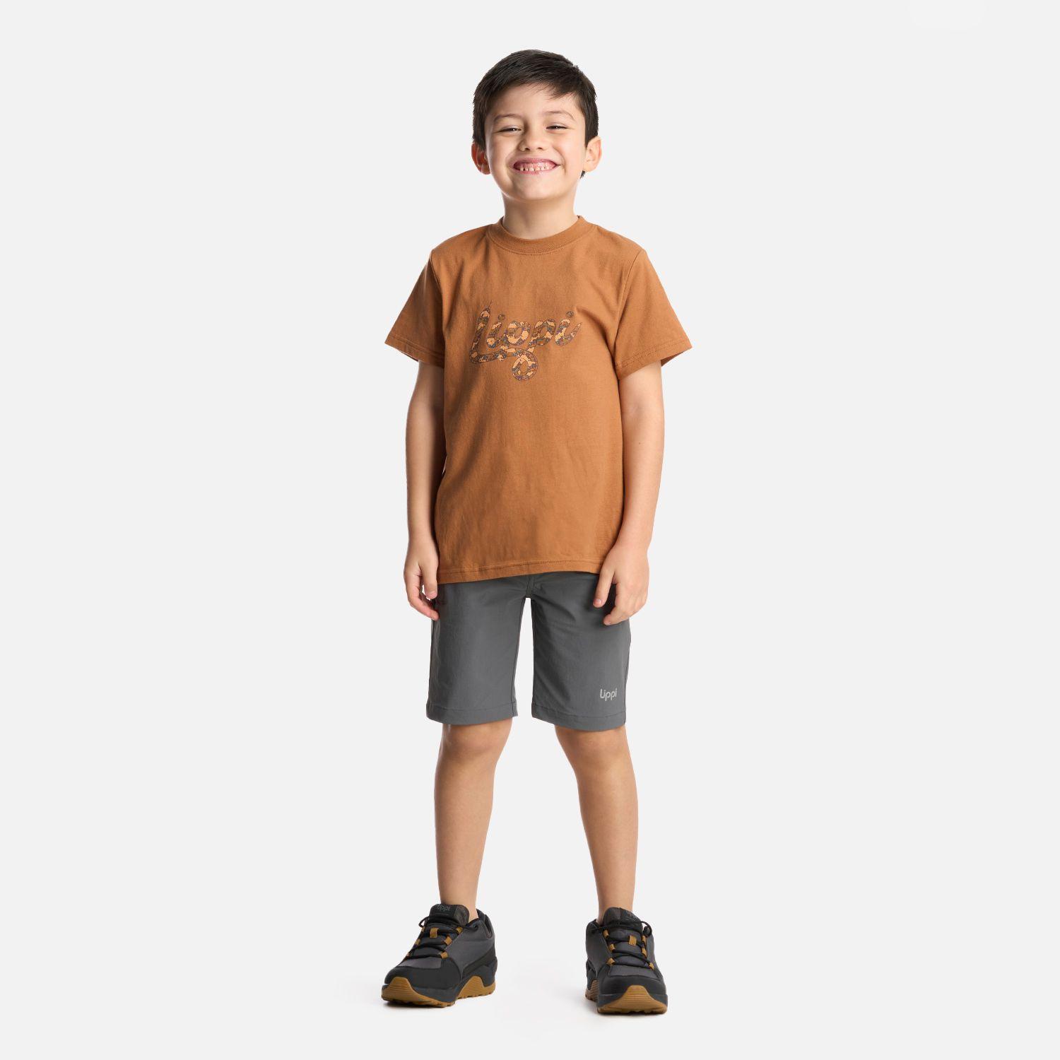 Short Niño Lennox Q-Dry Short Gris Medio Lippi-4