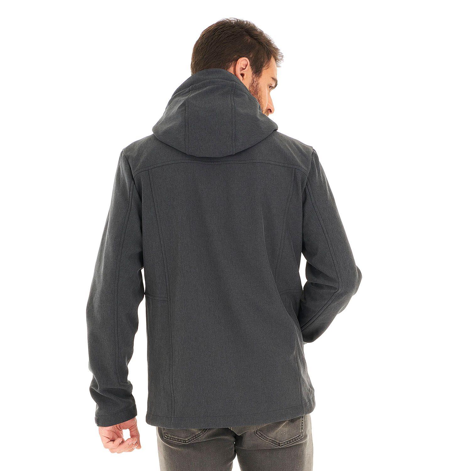Chaqueta Hombre Macaya Softshell Hoody Jacket Melange Grafito Lippi V21-5