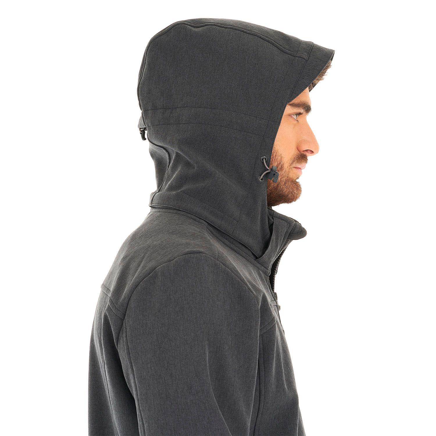 Chaqueta Hombre Macaya Softshell Hoody Jacket Melange Grafito Lippi V21-6