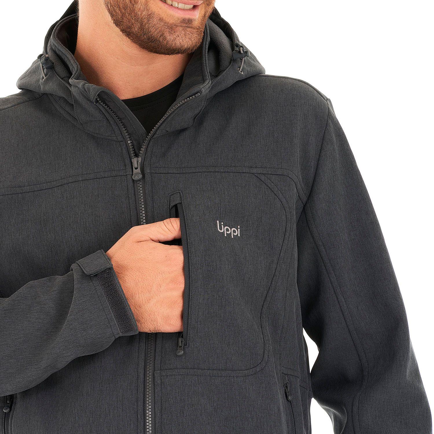 Chaqueta Hombre Macaya Softshell Hoody Jacket Melange Grafito Lippi V21-7