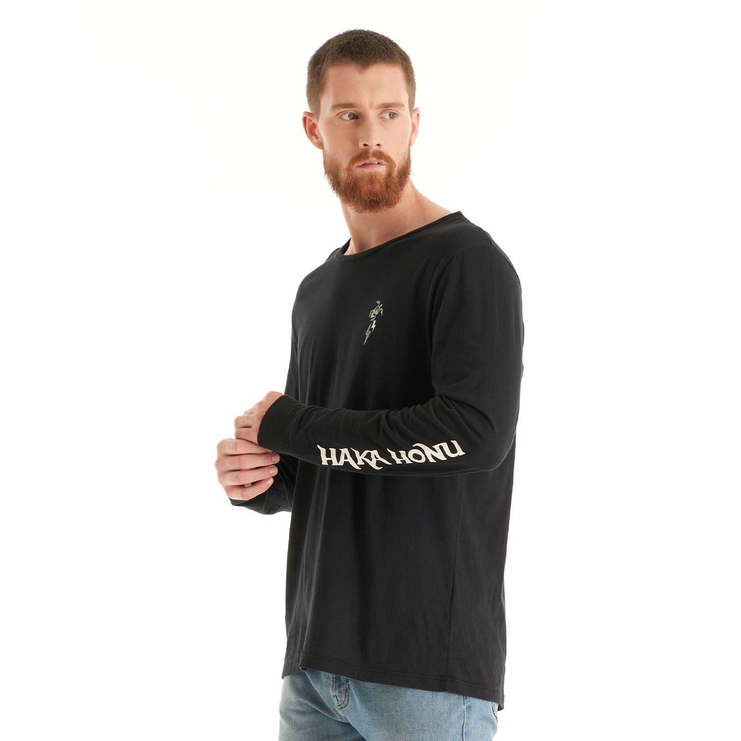Polera Hombre Norte Sur Negro Haka Honu I21-2