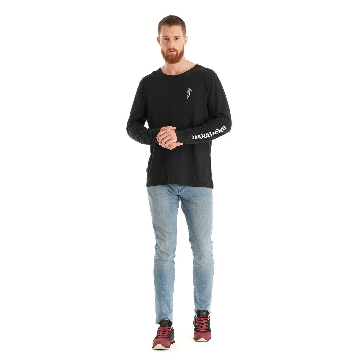 Polera Hombre Norte Sur Negro Haka Honu I21-8