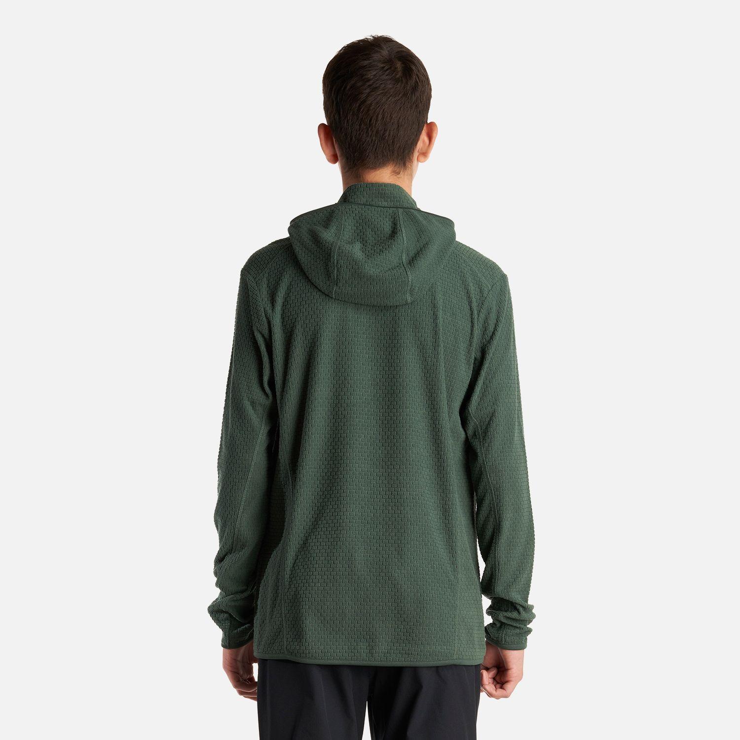 Poleron Teen Boy Mild Nano-F 14 Zip Hoody Verde Botella Lippi-3