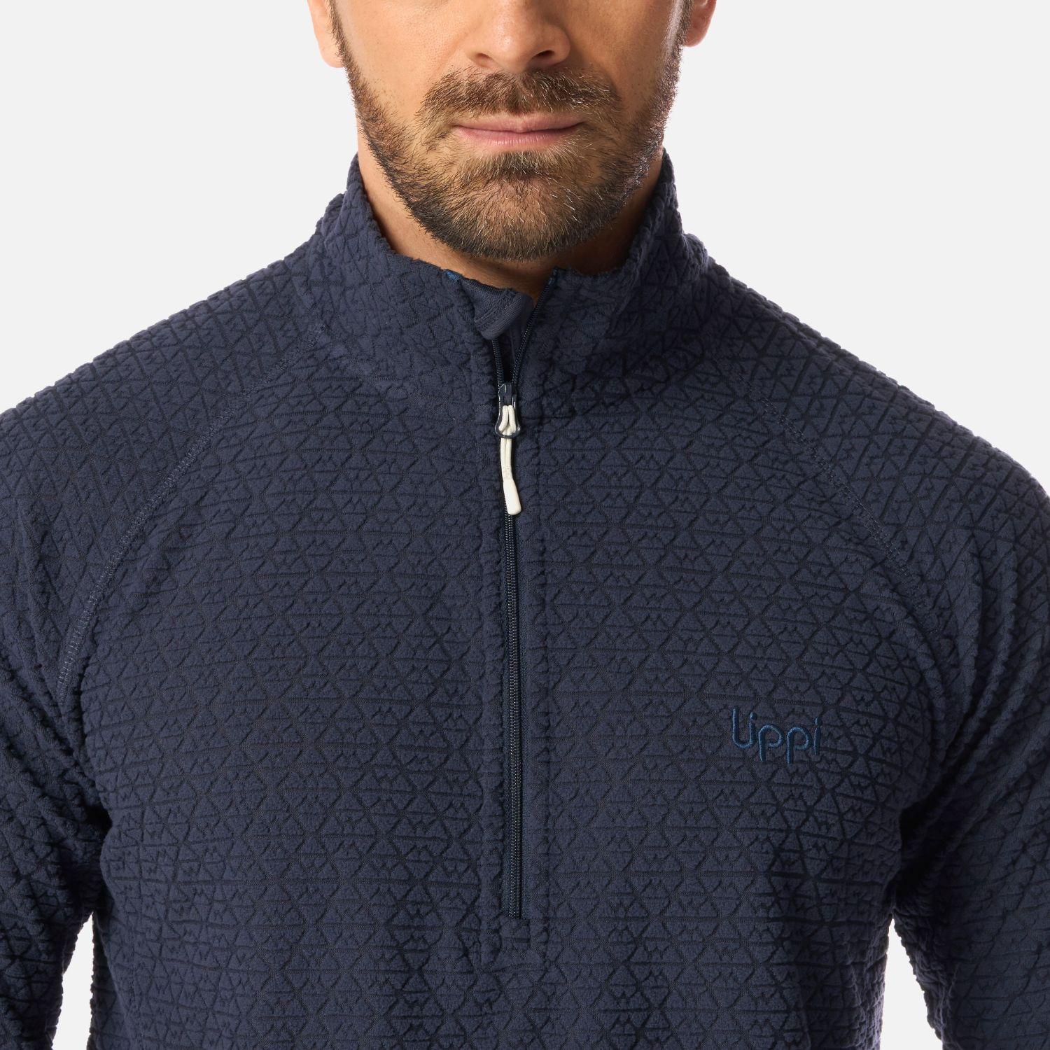 Polerón Hombre Jacaranda Nano-F 1/4 Zip Azul Marino Lippi I26-3