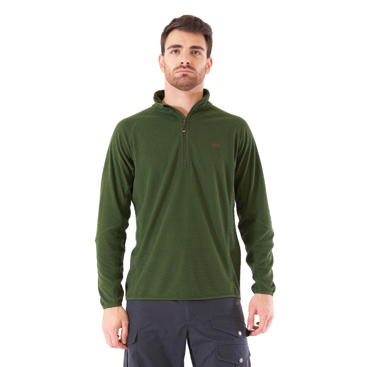 Poleron Hombre Jacaranda Nano-F 14 Zip Verde Militar Lippi-1
