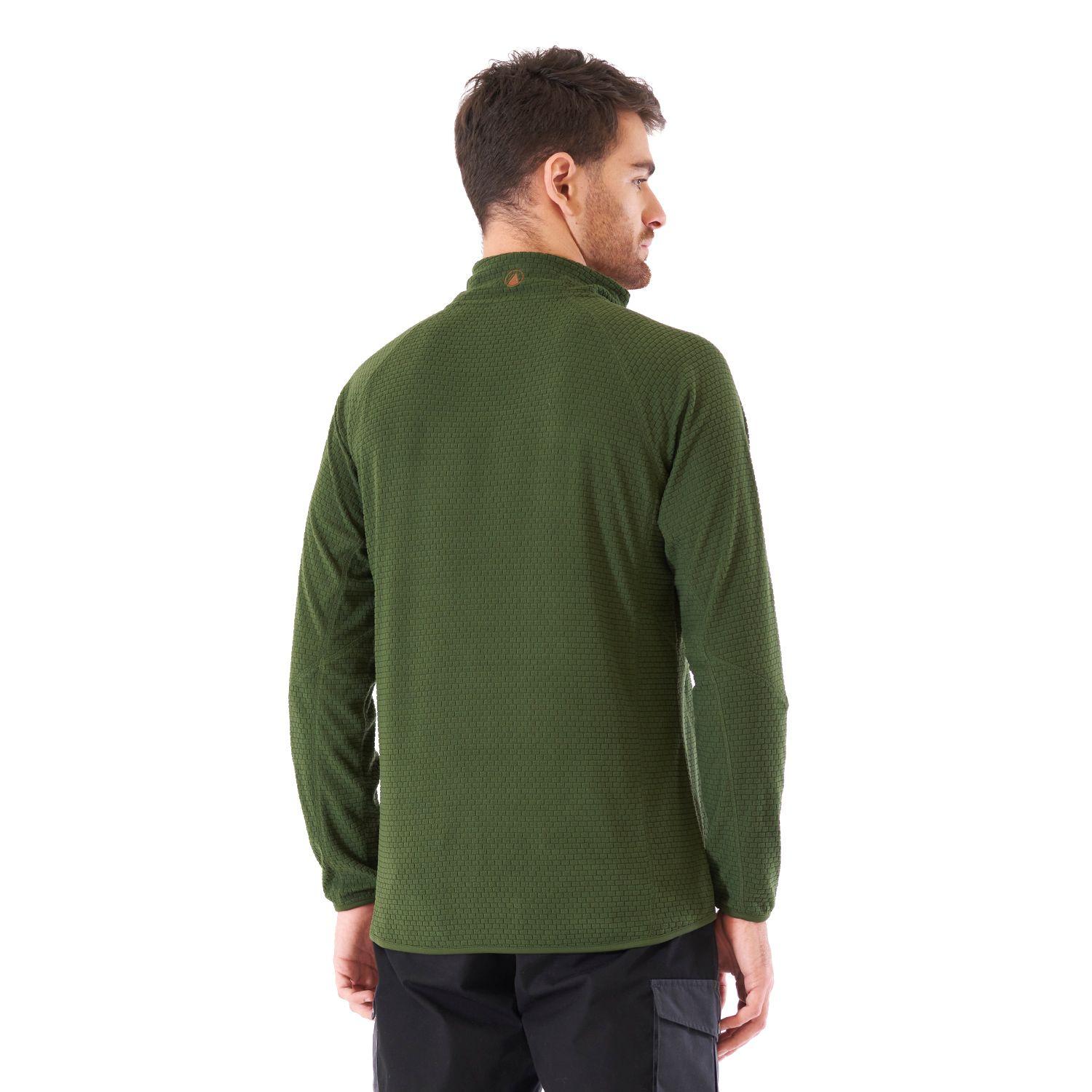 Poleron Hombre Jacaranda Nano-F 14 Zip Verde Militar Lippi-3