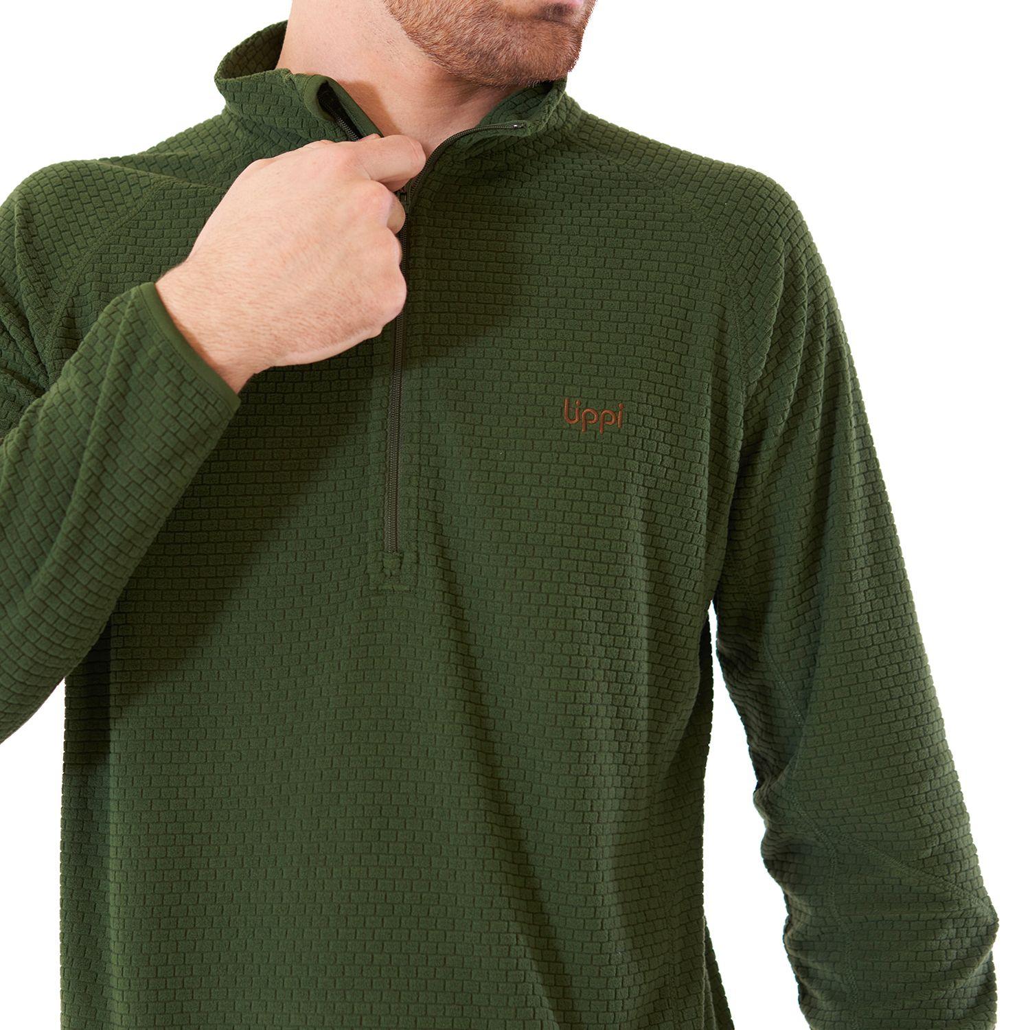 Poleron Hombre Jacaranda Nano-F 14 Zip Verde Militar Lippi-4