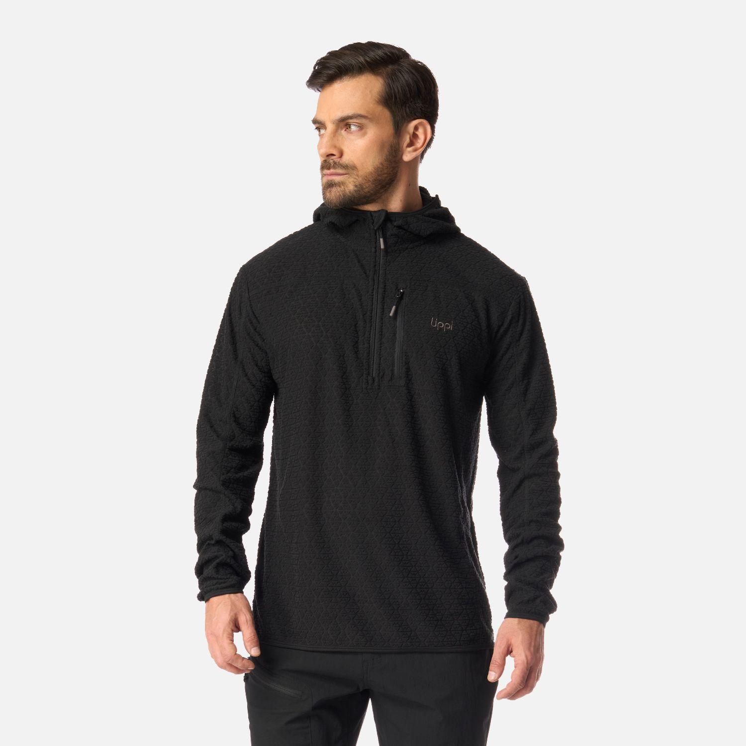 Polerón Hombre Jacaranda Nano-F 1/4 Zip Hoody Negro Lippi I26-0