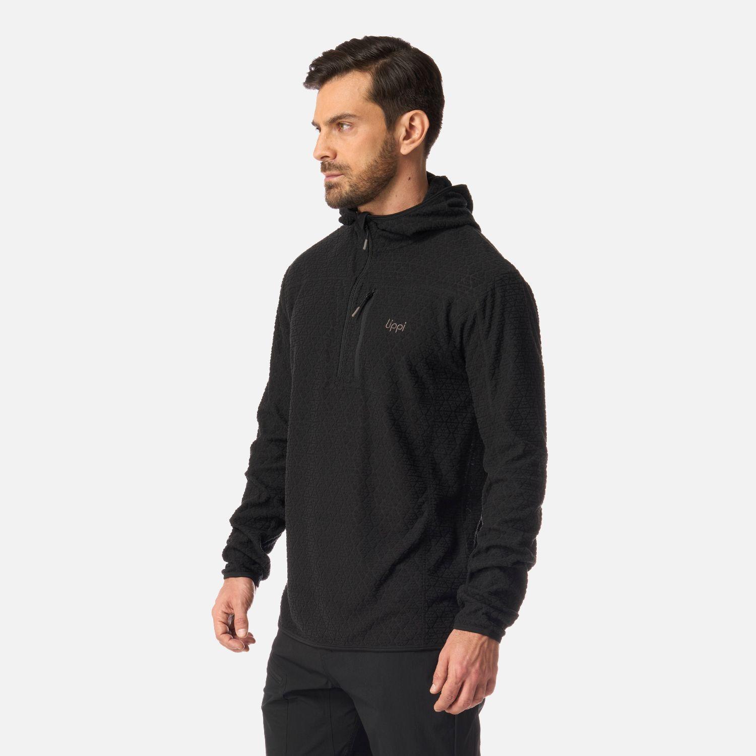 Polerón Hombre Jacaranda Nano-F 1/4 Zip Hoody Negro Lippi I26-1