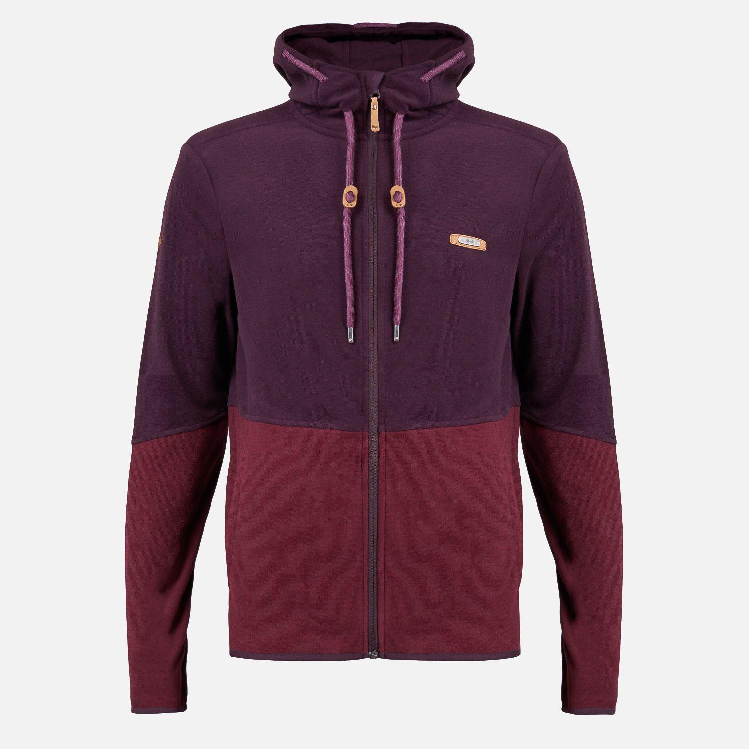 Poleron Hombre Stripes Nano-F Full Zip Hoody Vino Lippi V23-0