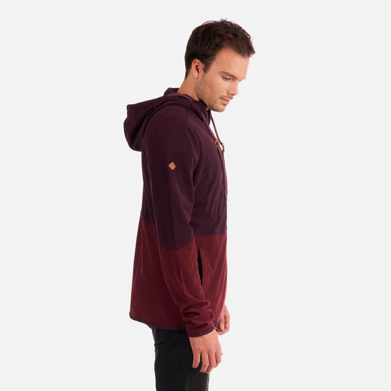 Poleron Hombre Stripes Nano-F Full Zip Hoody Vino Lippi V23-3