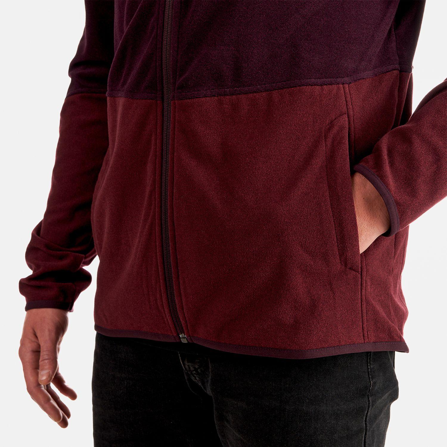 Poleron Hombre Stripes Nano-F Full Zip Hoody Vino Lippi V23-6