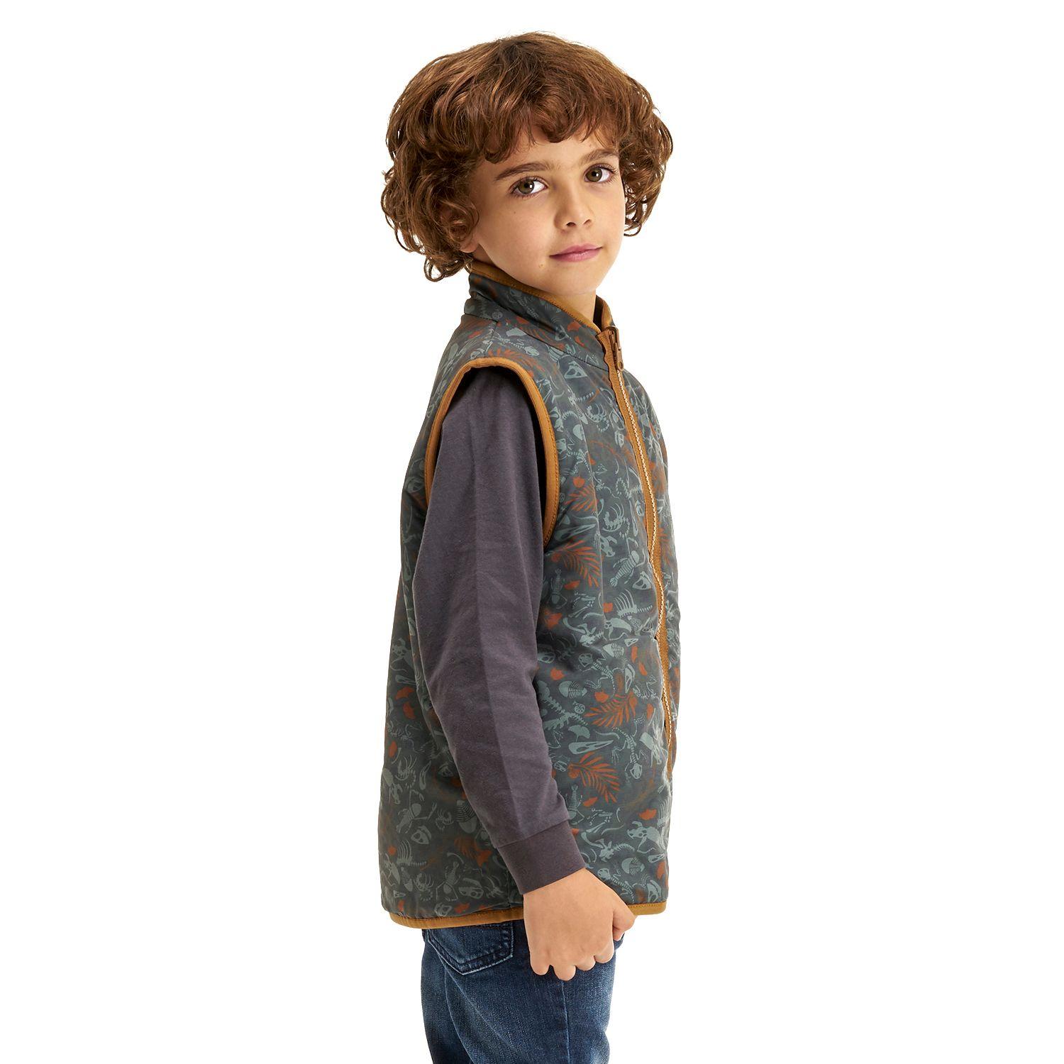 Chaqueta Niño Sherwood Shaggy Vest Verde Militar Lippi-6