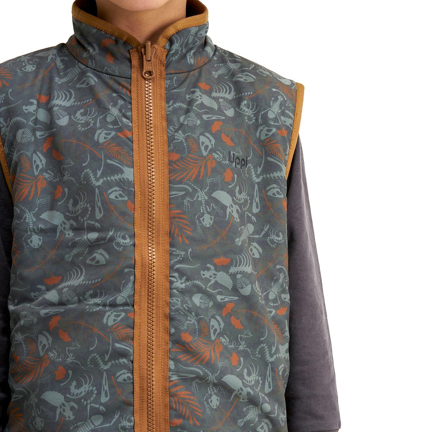 Chaqueta Niño Sherwood Shaggy Vest Verde Militar Lippi-7