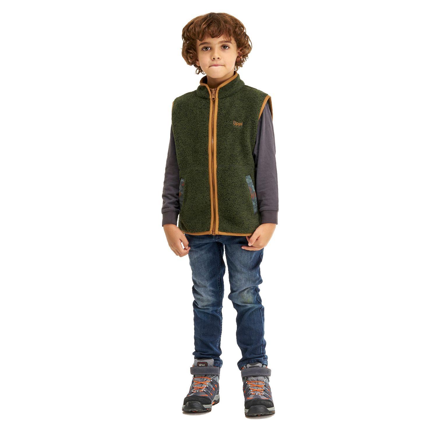 Chaqueta Niño Sherwood Shaggy Vest Verde Militar Lippi-9