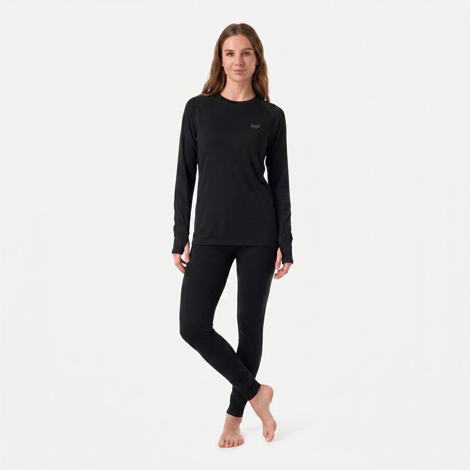 Primera Capa Mujer Skintec Warm Top Negro Lippi I26-4