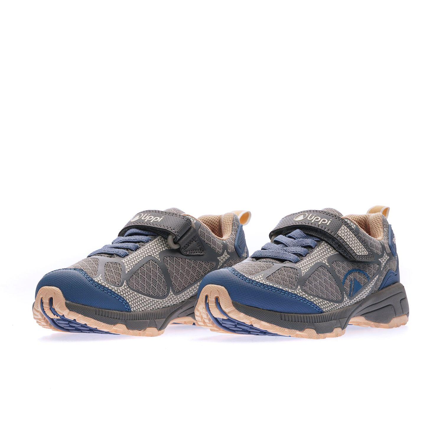 Zapatilla Niño Grosse Kids Velcro Gris Azul Lippi-2