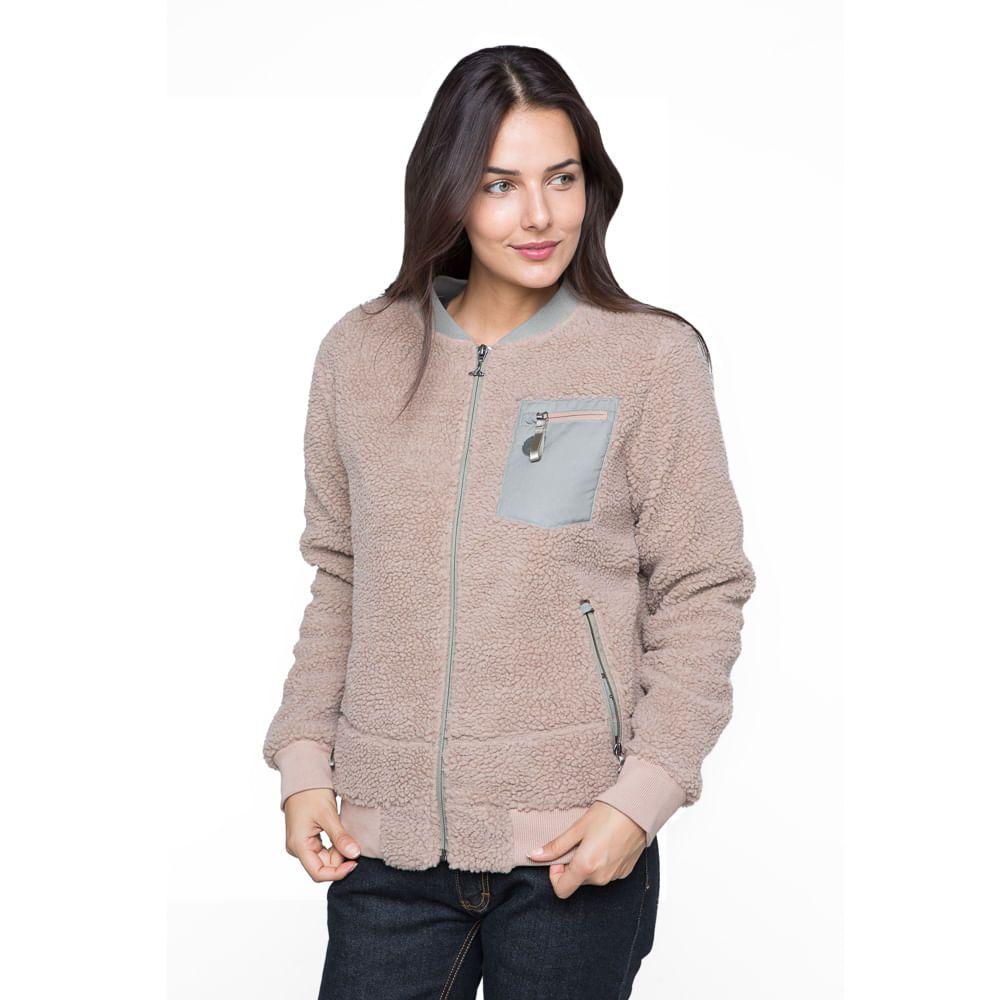 Chaqueta Mujer Zip-porrito Café Claro Haka Honu-0