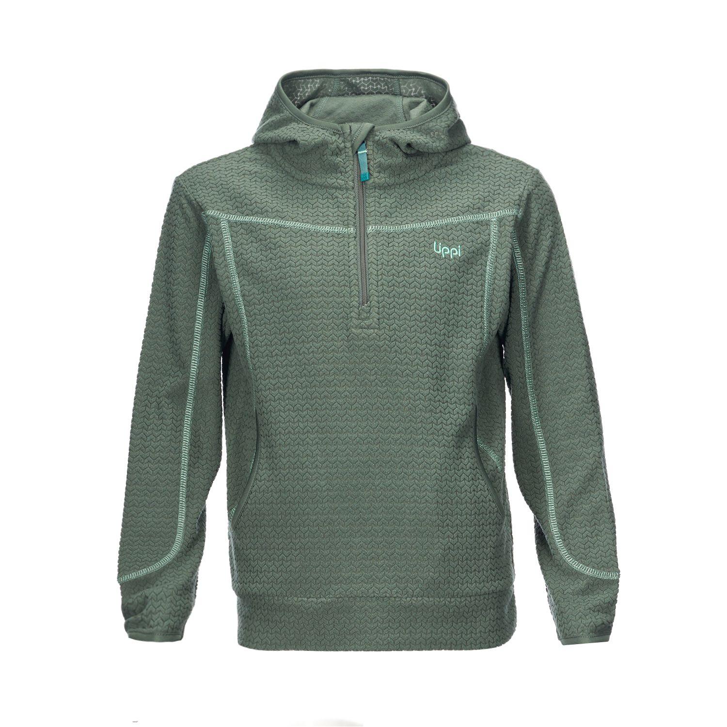 Poleron Niña Saltamontes Nano-F 14 Zip Hoody Verde Grisaceo Lippi-0