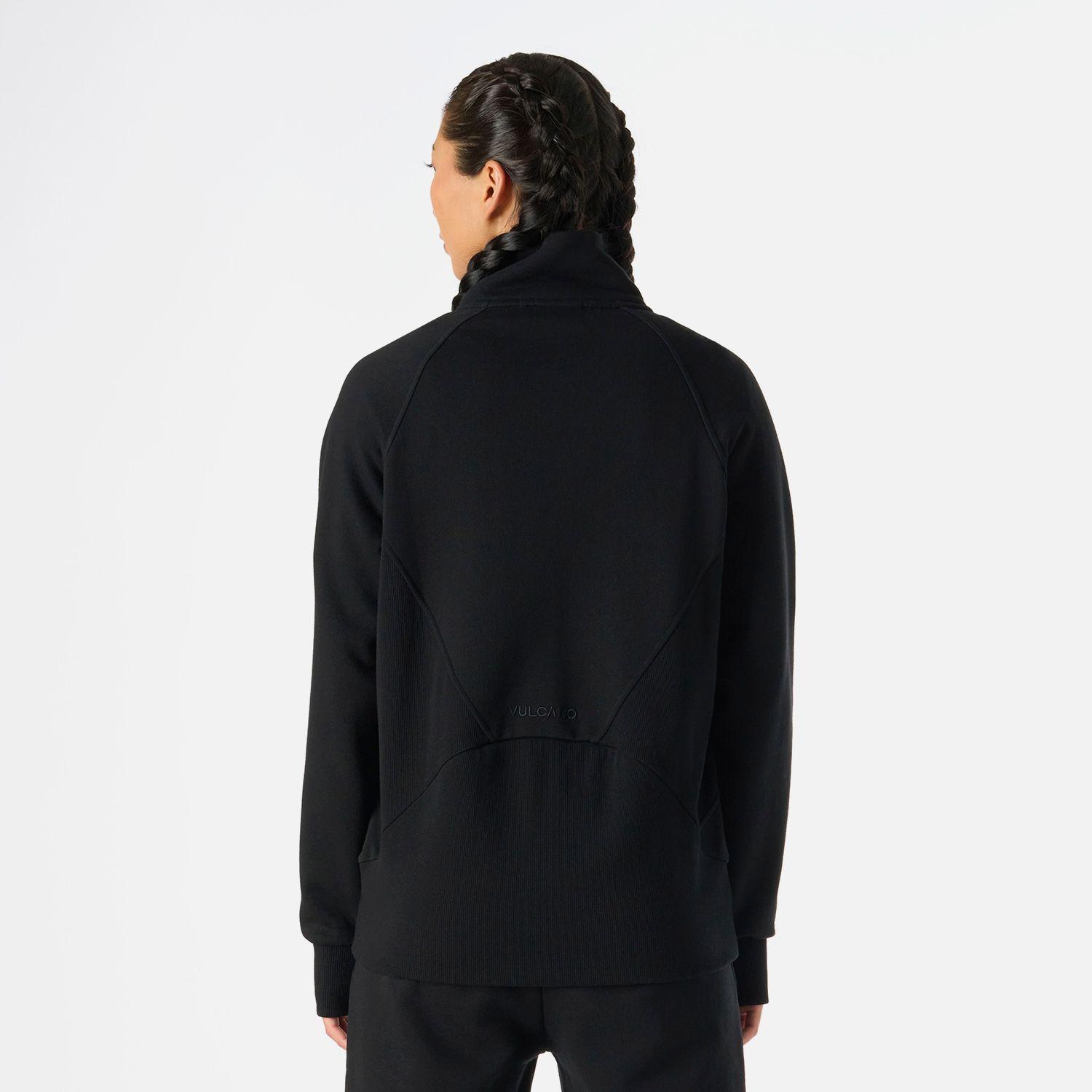 Polerón Mujer Cool Down Full Zip Sweatshirt Negro Vulcano-3