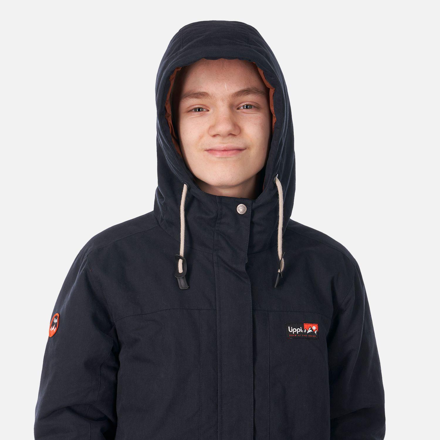 Chaqueta Teen Boy Peumo Canvas Hoody Jacket Azul Marino Lippi-3