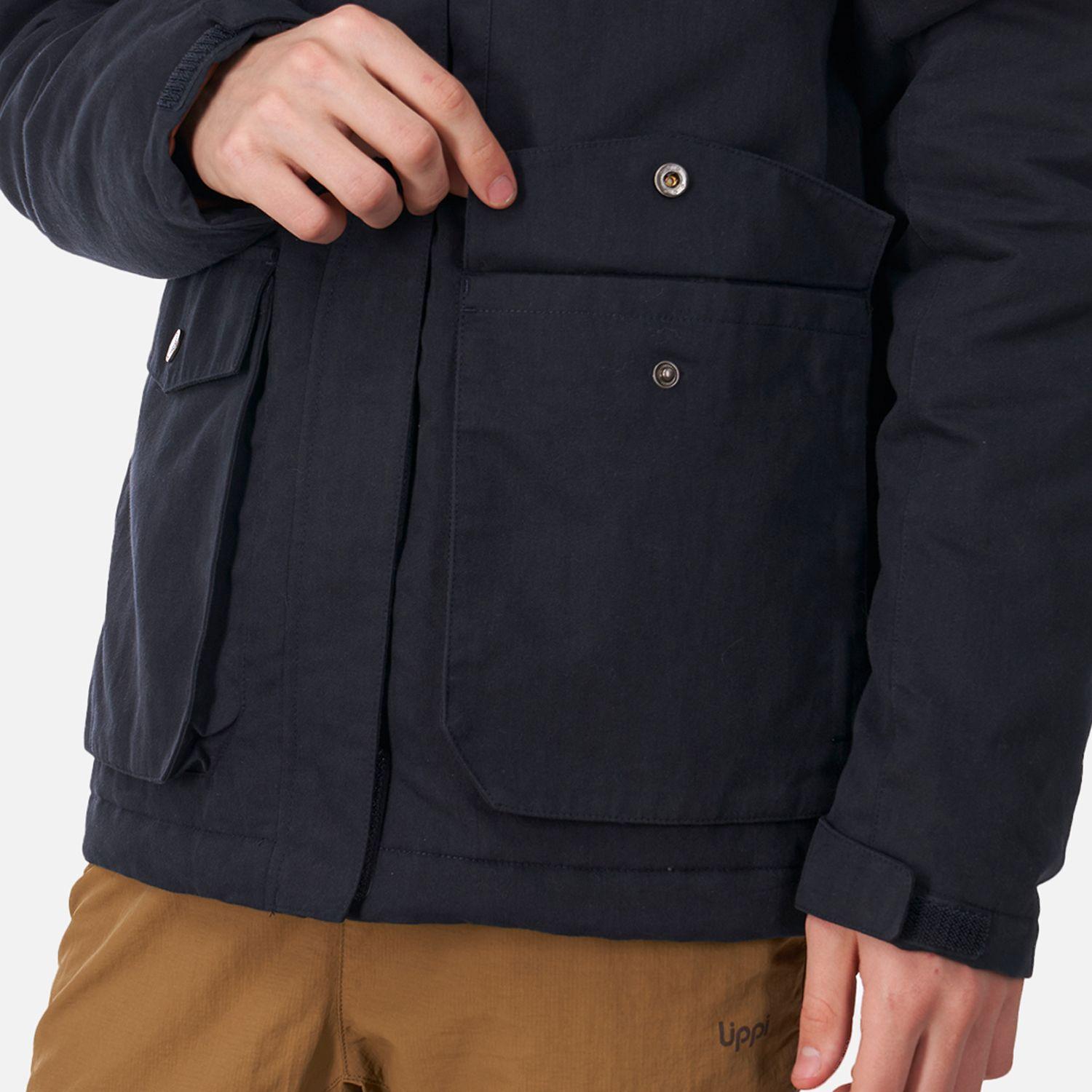 Chaqueta Teen Boy Peumo Canvas Hoody Jacket Azul Marino Lippi-4