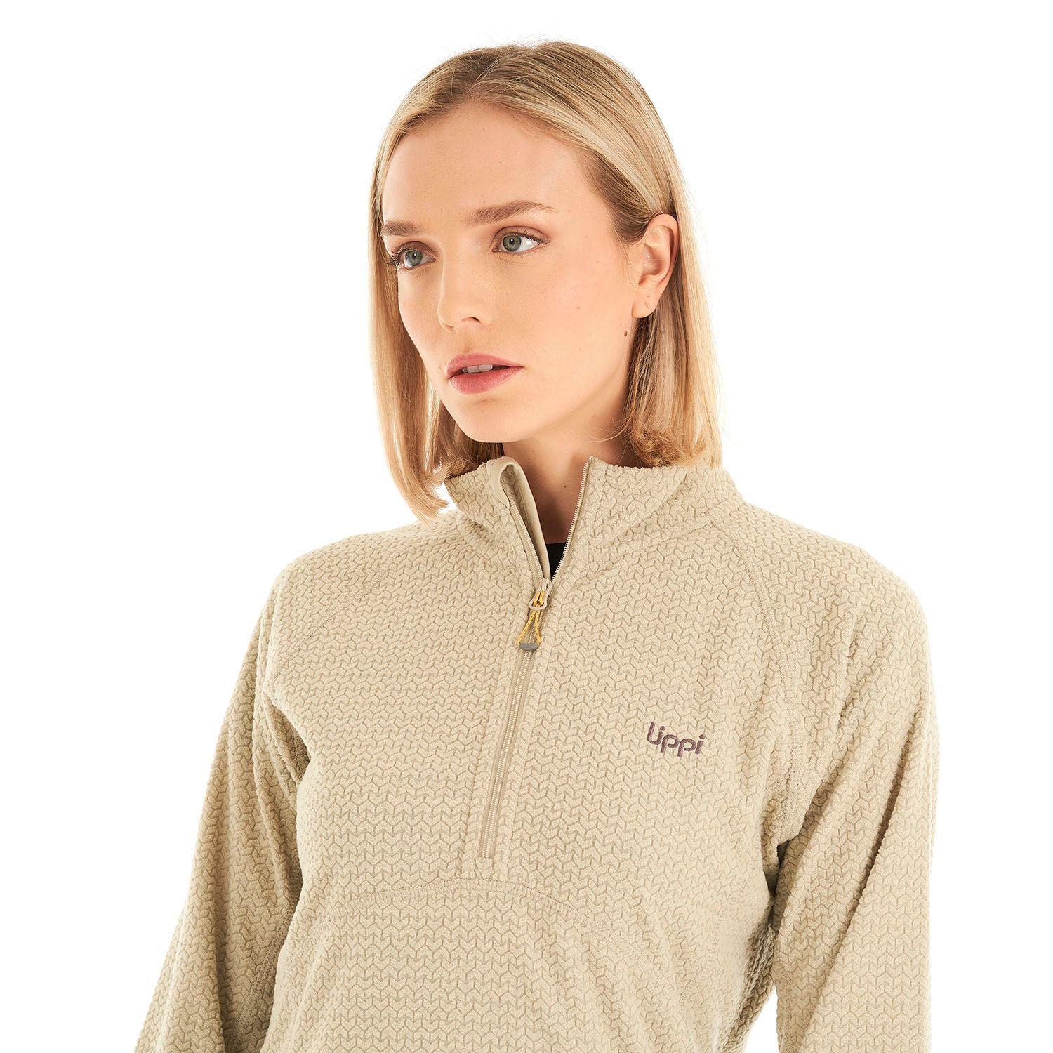 Poleron Mujer Jacaranda Nano-F 14 Zip Crudo Lippi V23-6