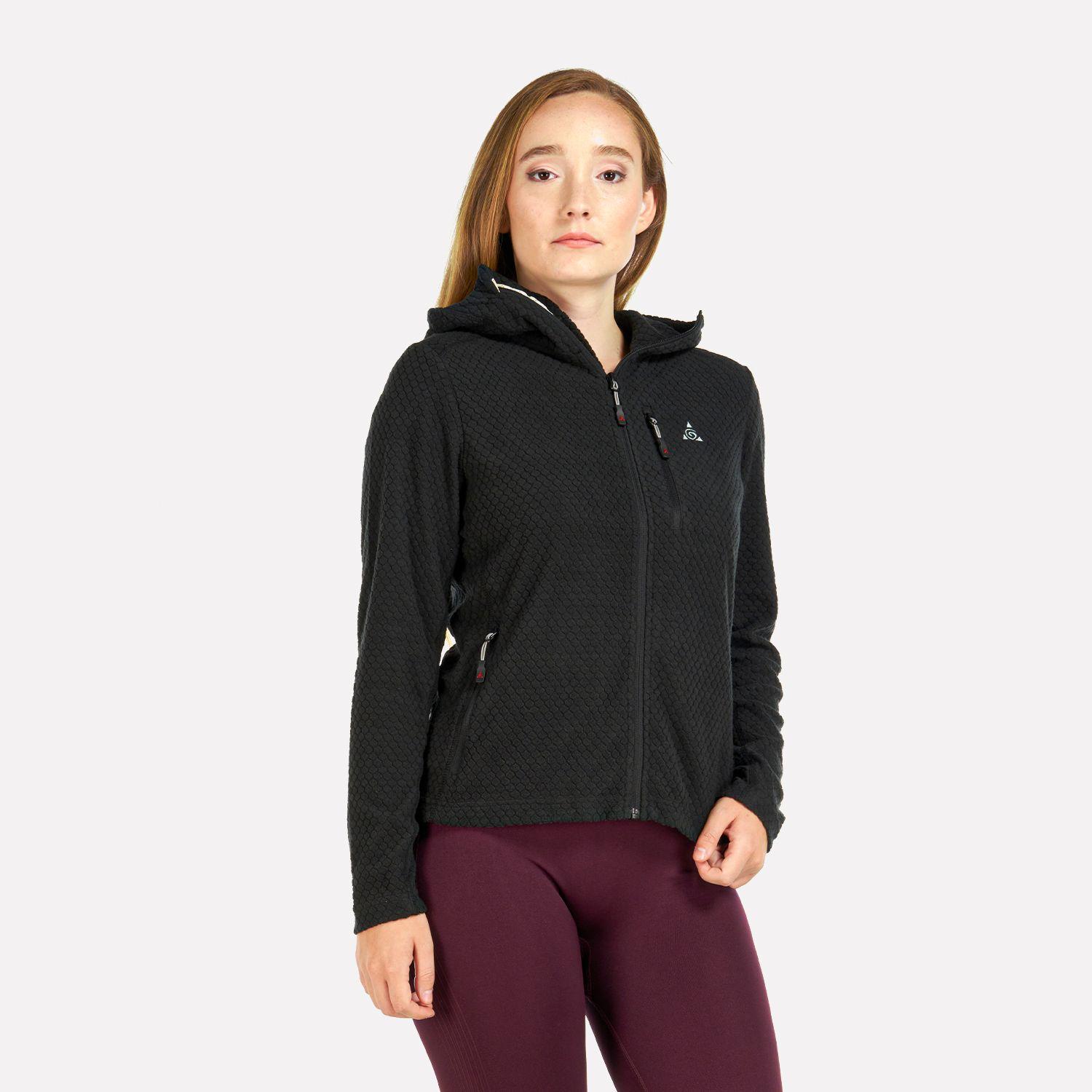 Poleron Mujer Secoya Hoody Negro Geography-2