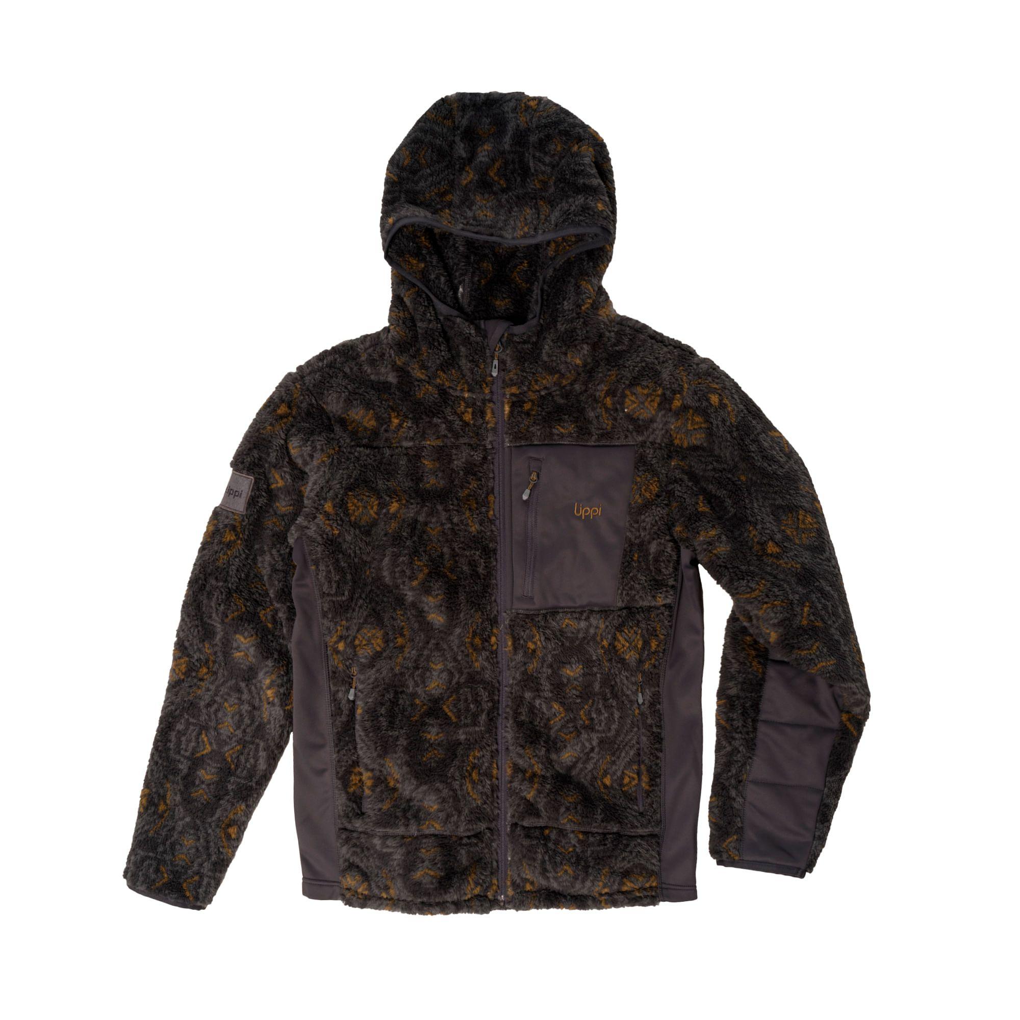 Poleron Teen Boy Cross Nano-F Shaggy Jacket Print Gris Oscuro Lippi-0