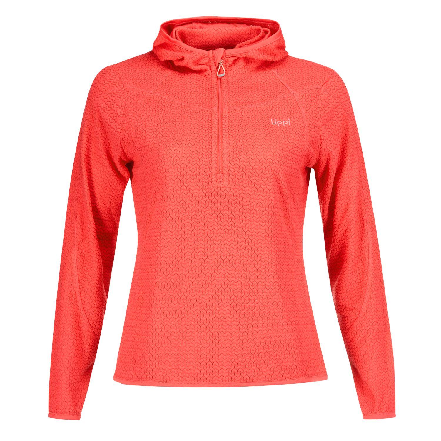 Poleron Mujer Jacaranda Nano-F 14 Zip Hoody Rojo Coral Lippi V21-0