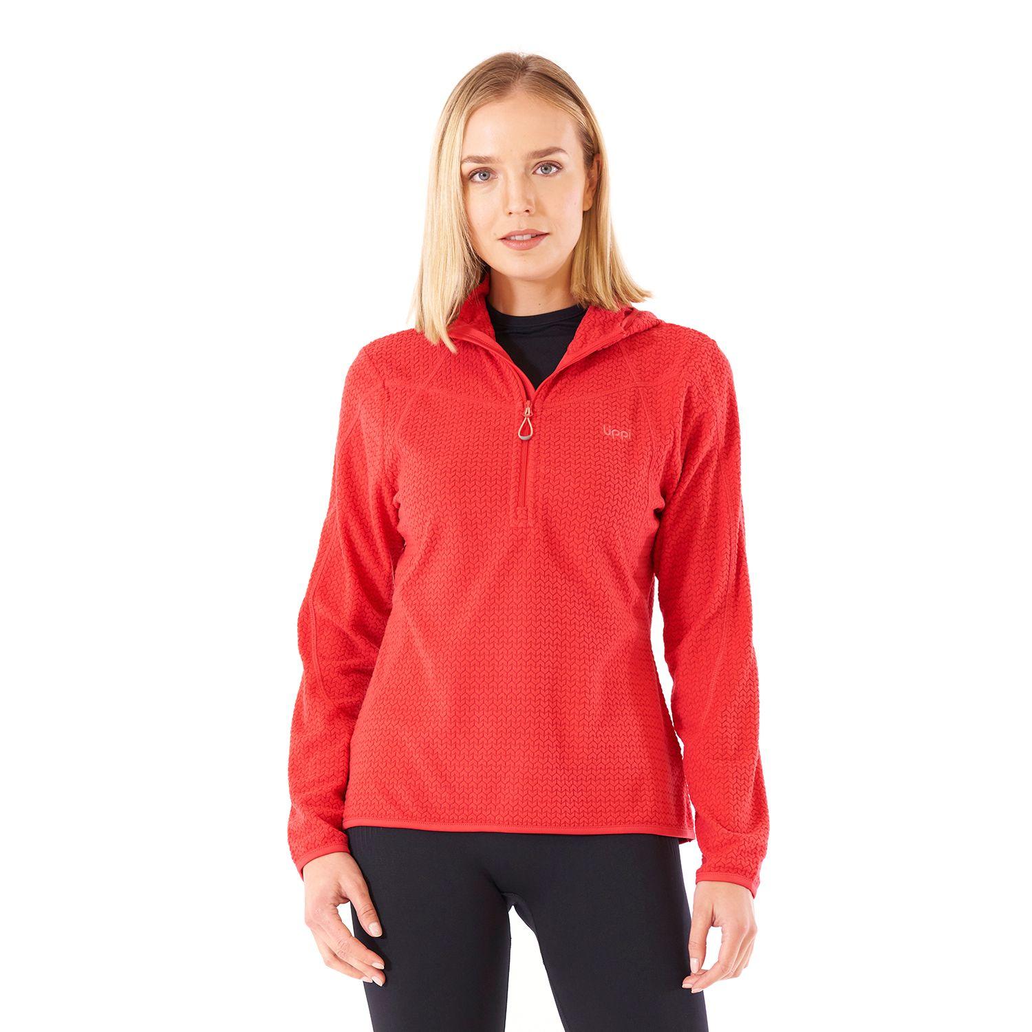Poleron Mujer Jacaranda Nano-F 14 Zip Hoody Rojo Coral Lippi V21-1