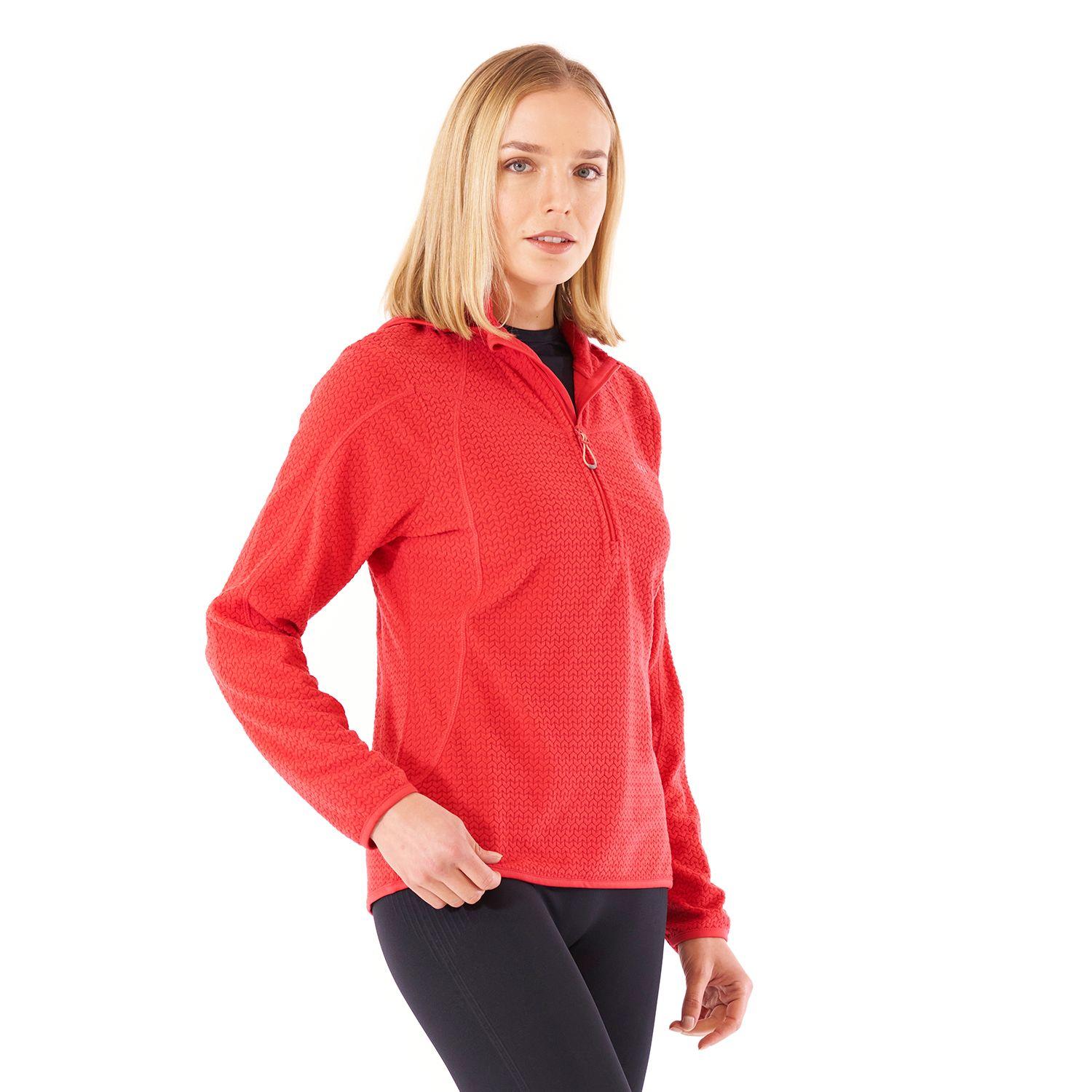 Poleron Mujer Jacaranda Nano-F 14 Zip Hoody Rojo Coral Lippi V21-2