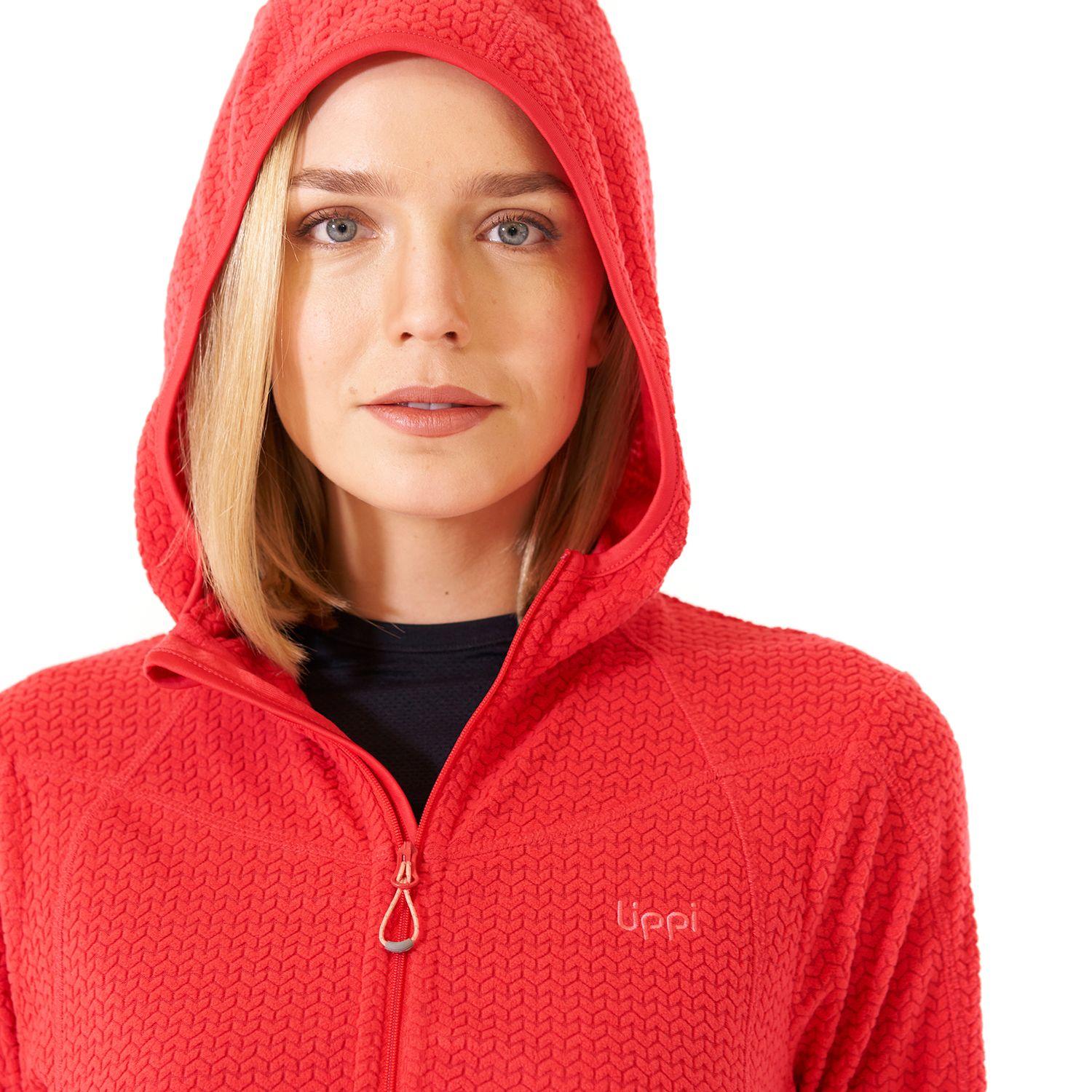 Poleron Mujer Jacaranda Nano-F 14 Zip Hoody Rojo Coral Lippi V21-4