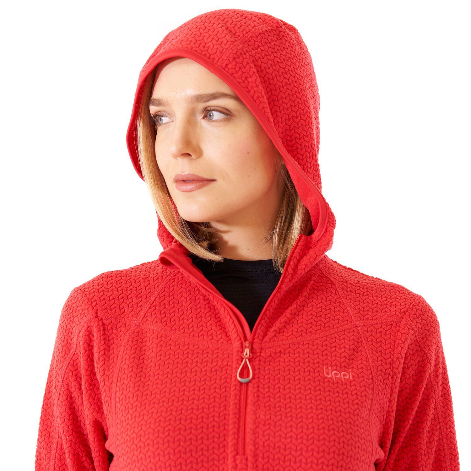 Poleron Mujer Jacaranda Nano-F 14 Zip Hoody Rojo Coral Lippi V21-5