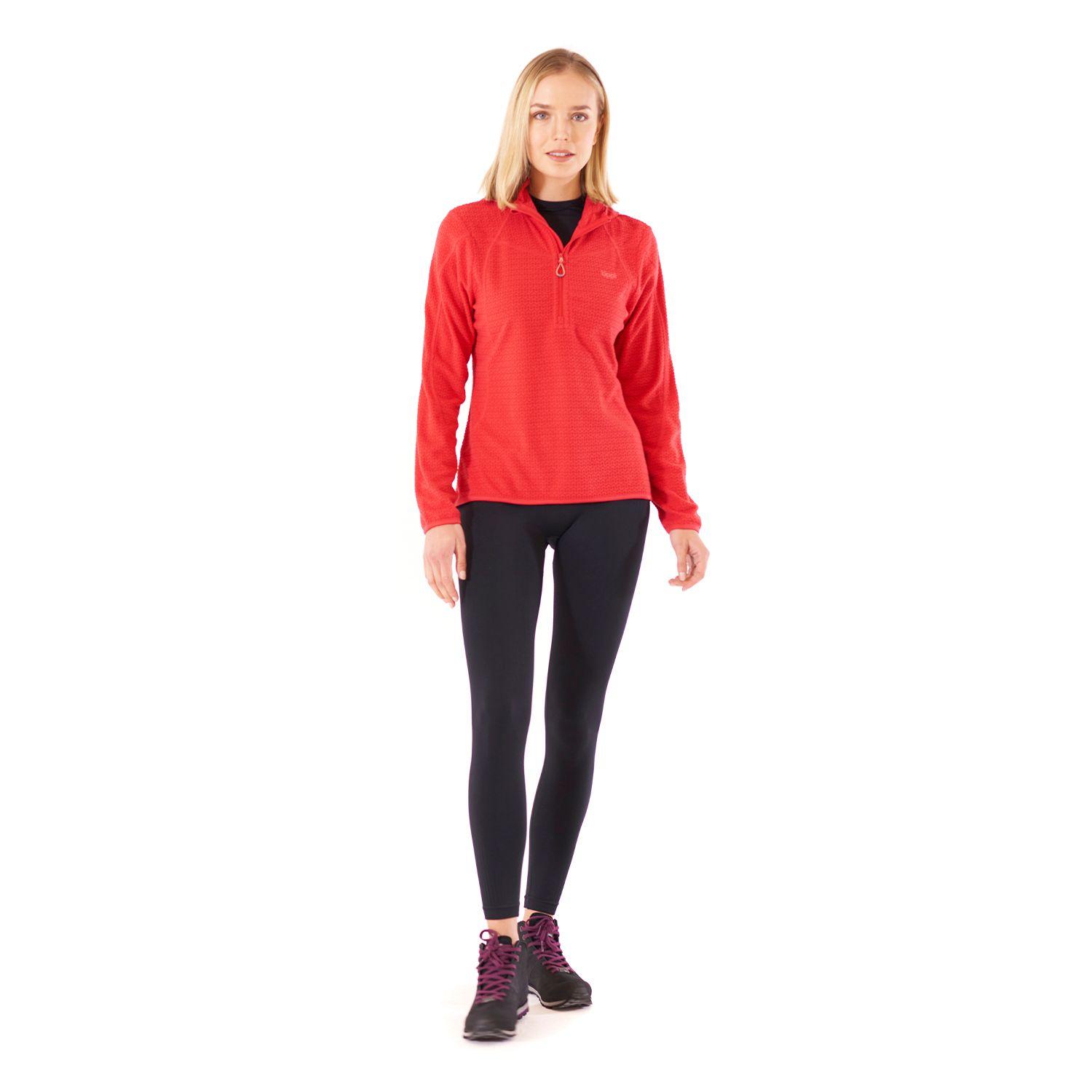 Poleron Mujer Jacaranda Nano-F 14 Zip Hoody Rojo Coral Lippi V21-7