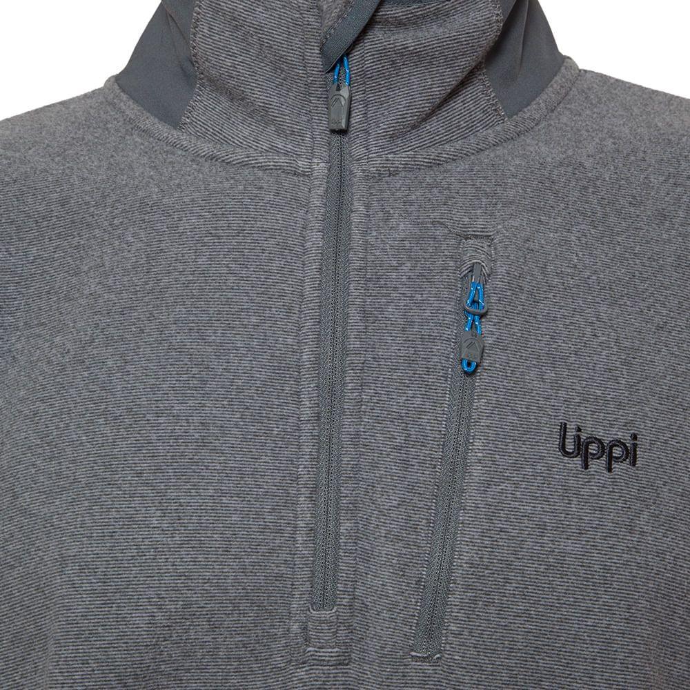 Poleron Hombre Stripes Nano-F 14 Zip Gris Oscuro / Gris Medio Lippi-2