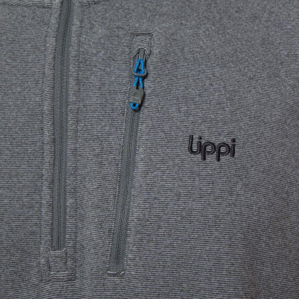 Poleron Hombre Stripes Nano-F 14 Zip Gris Oscuro / Gris Medio Lippi-3