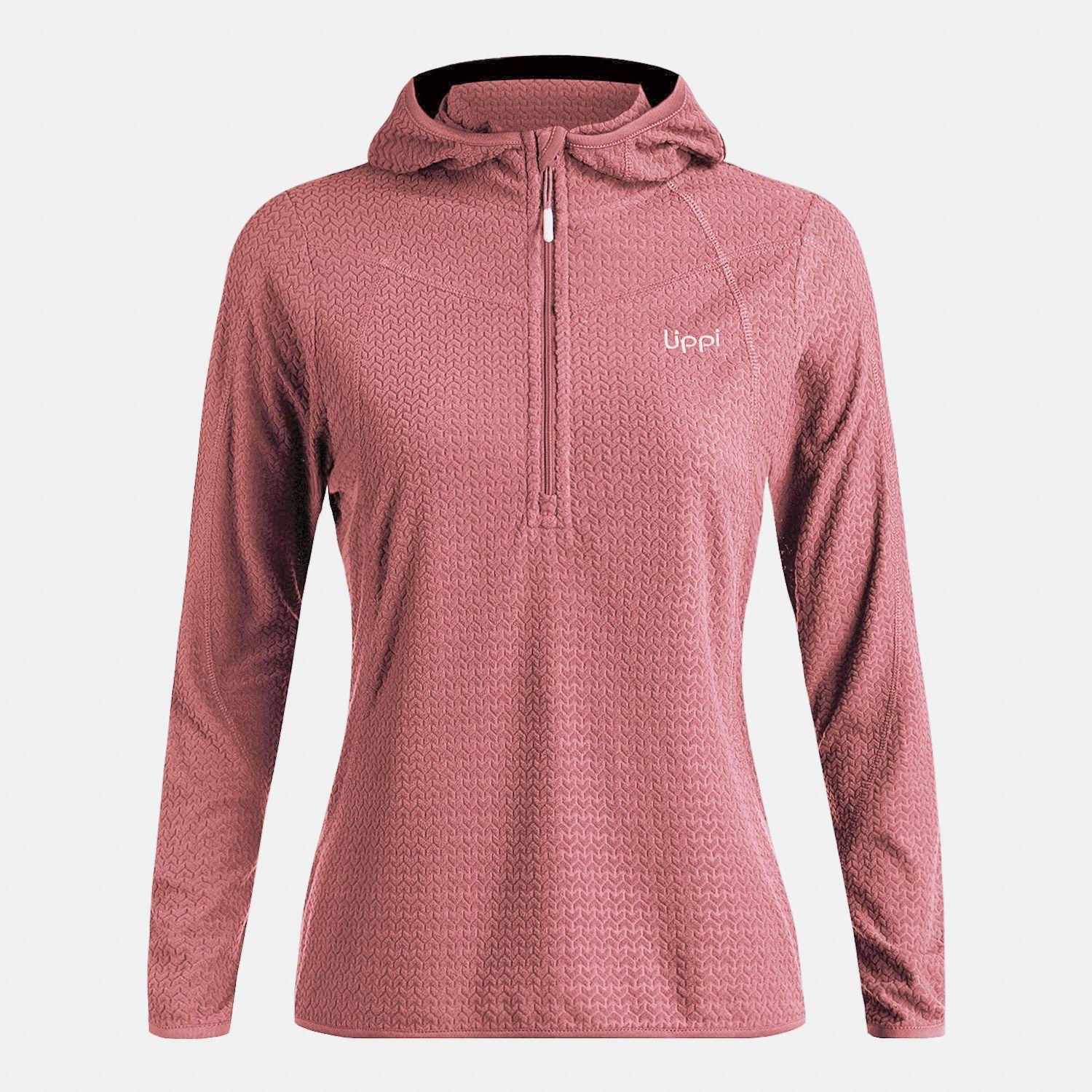 Polerón Mujer Jacaranda Nano-F 1/4 Zip Hoody Rosa Oscuro Lippi V26-5