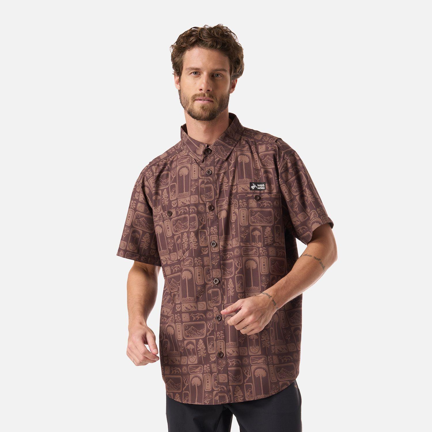 Camisa Hombre Cumbre Manga Corta Print Cafe Haka Honu V26-0