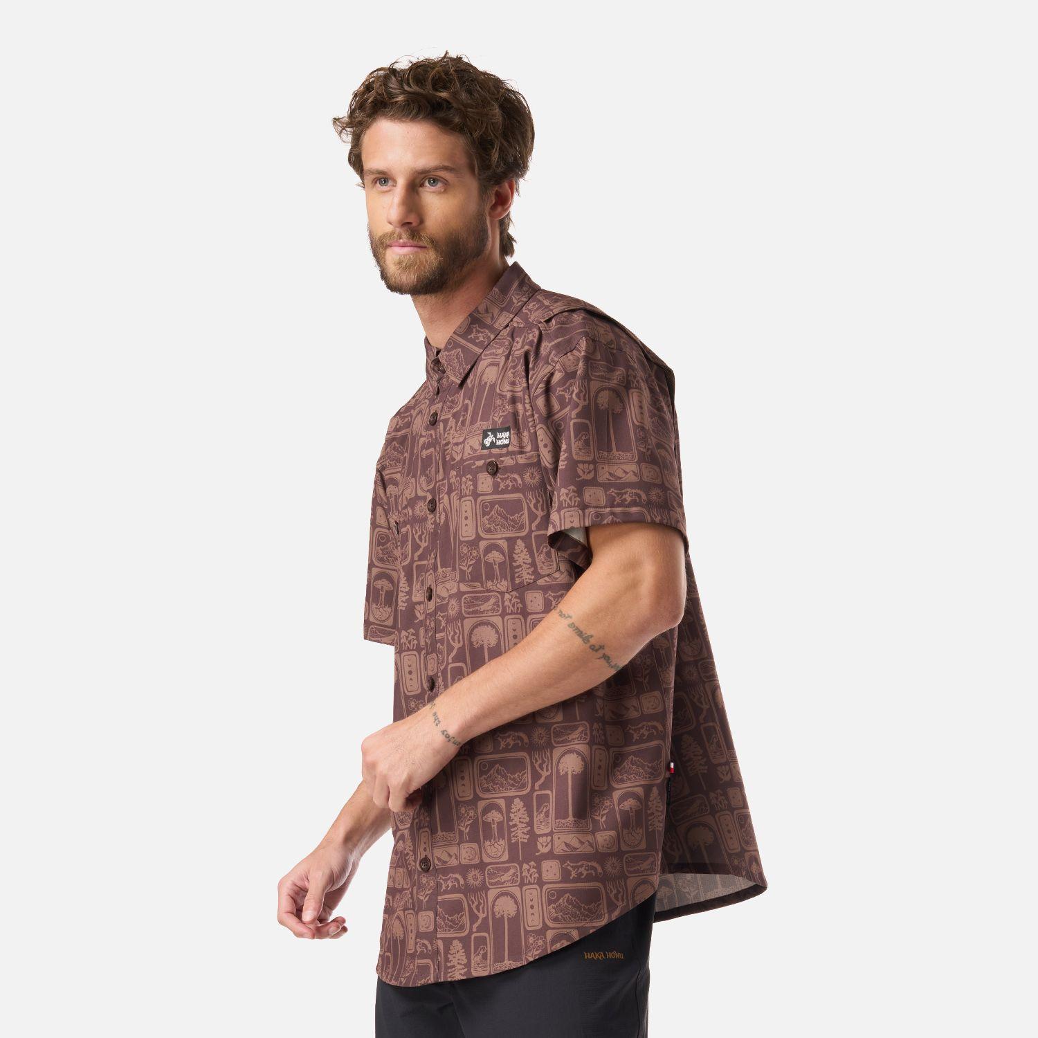 Camisa Hombre Cumbre Manga Corta Print Cafe Haka Honu V26-1