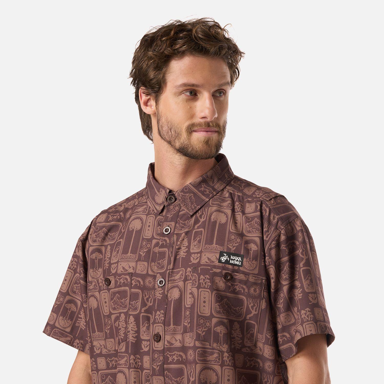 Camisa Hombre Cumbre Manga Corta Print Cafe Haka Honu V26-3