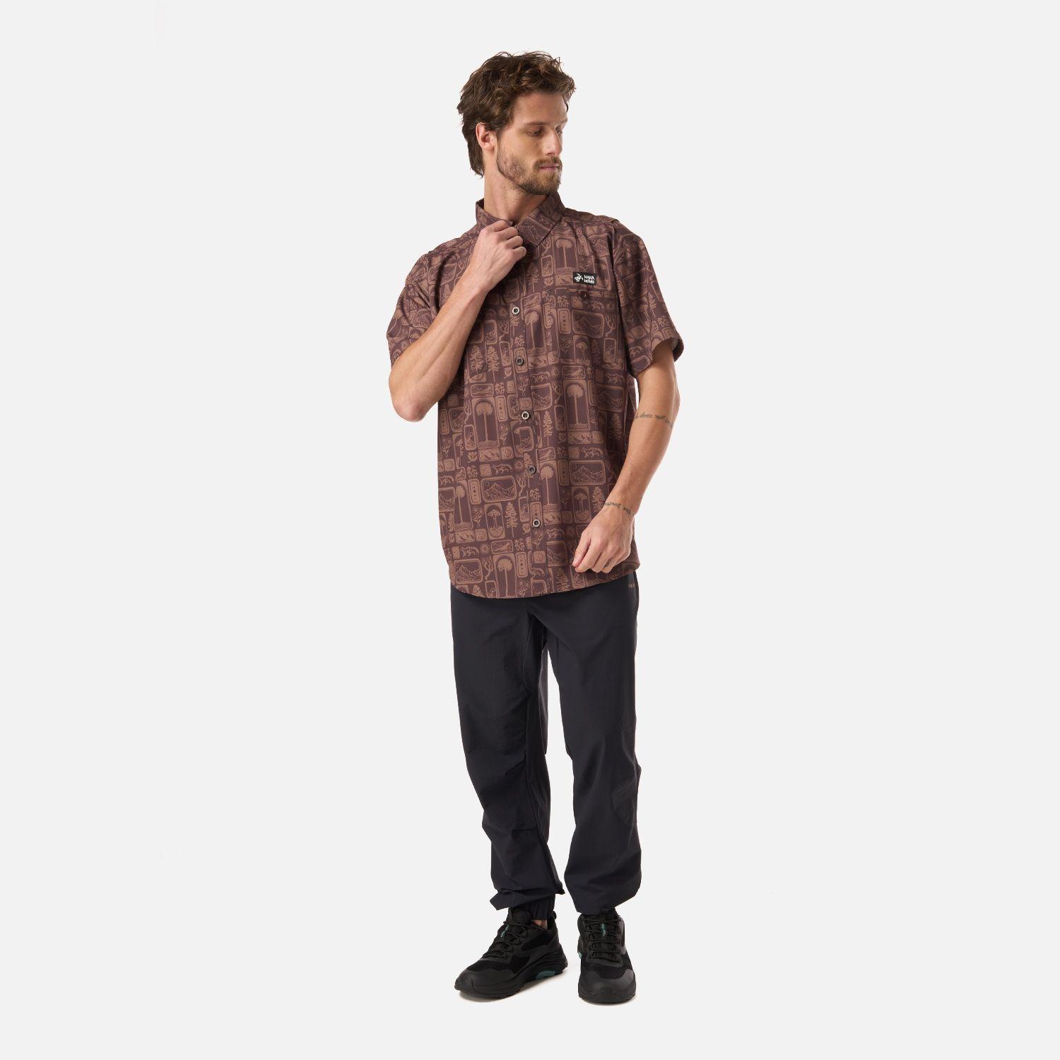 Camisa Hombre Cumbre Manga Corta Print Cafe Haka Honu V26-5