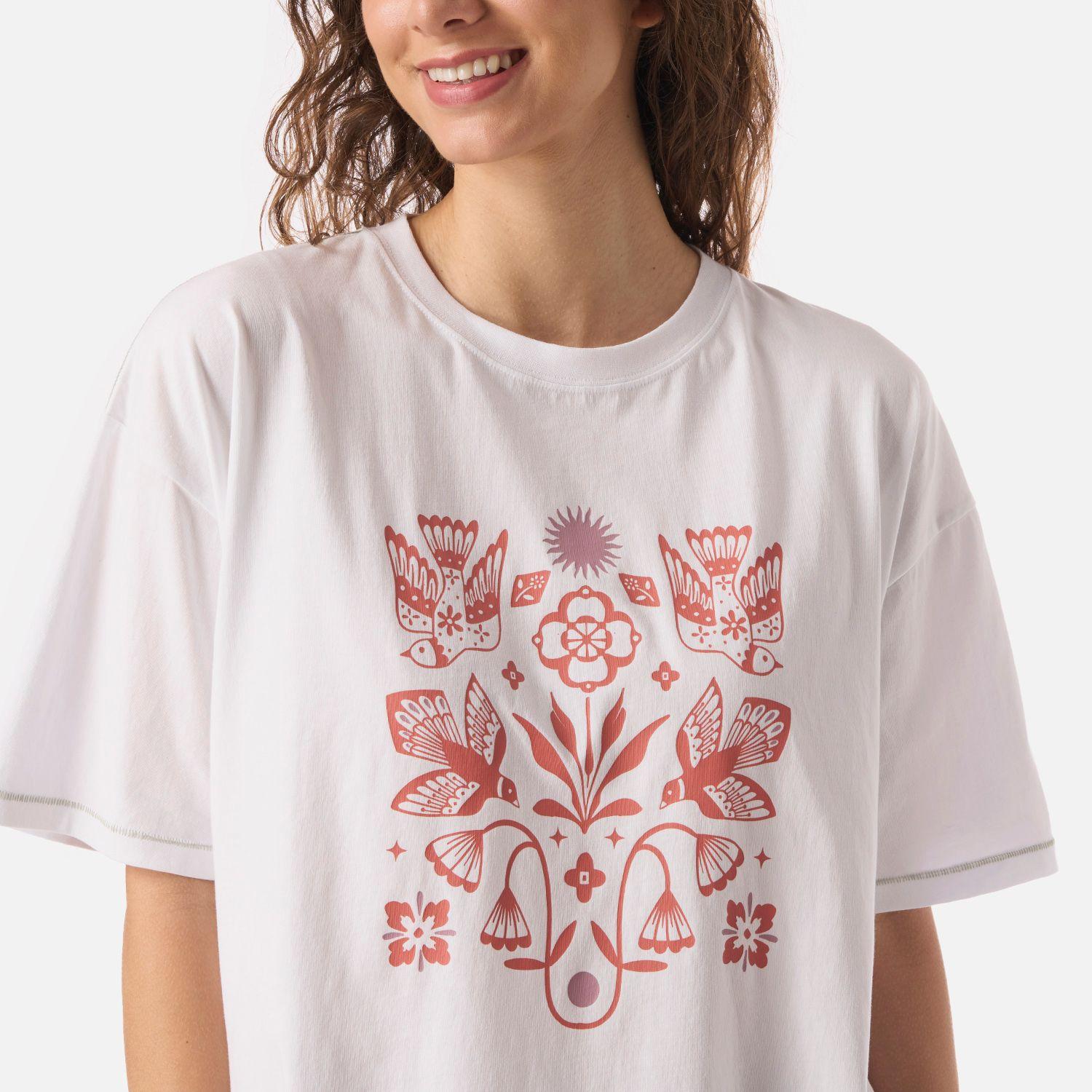 Polera Mujer Gorrion Blanco Haka Honu V26-3