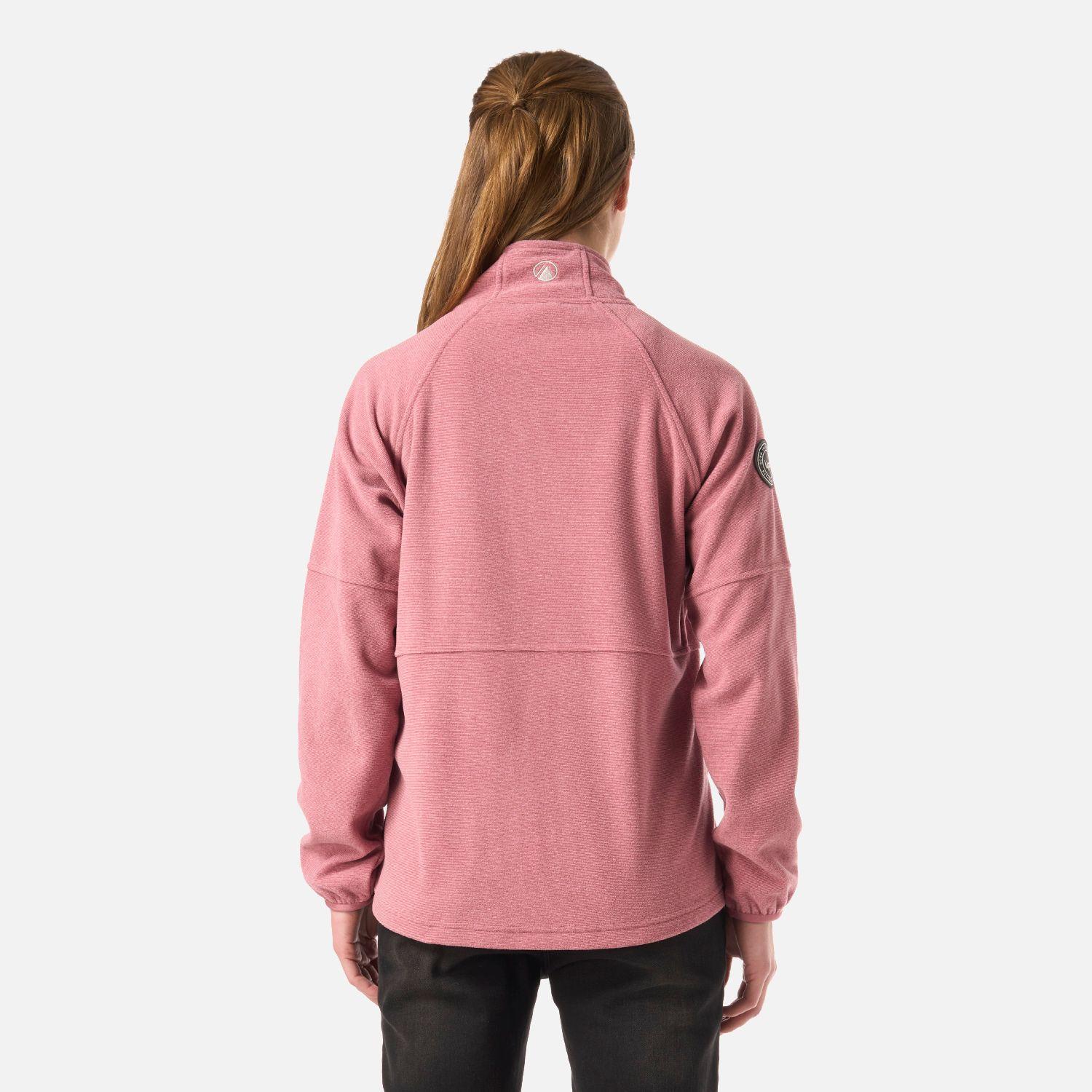 Polar Mujer Stripes Nano-F Full Zip Rosa Oscuro Lippi V26-2